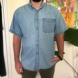 Essential jean button down